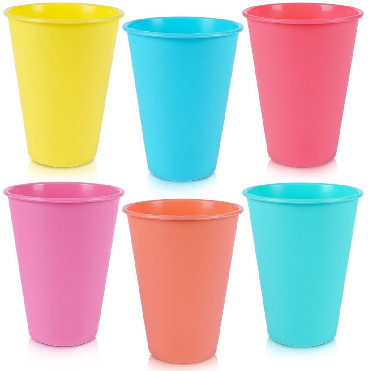 Kunststof Drinkbekers - Set van 6 - 400 ml