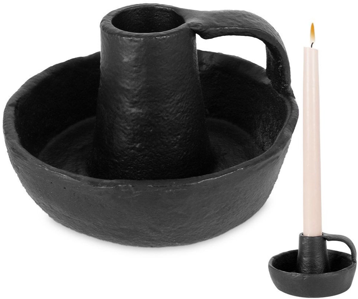 Kandelaar - per 2 stuks - Zwart - woondecoratie - kandelaar zwart