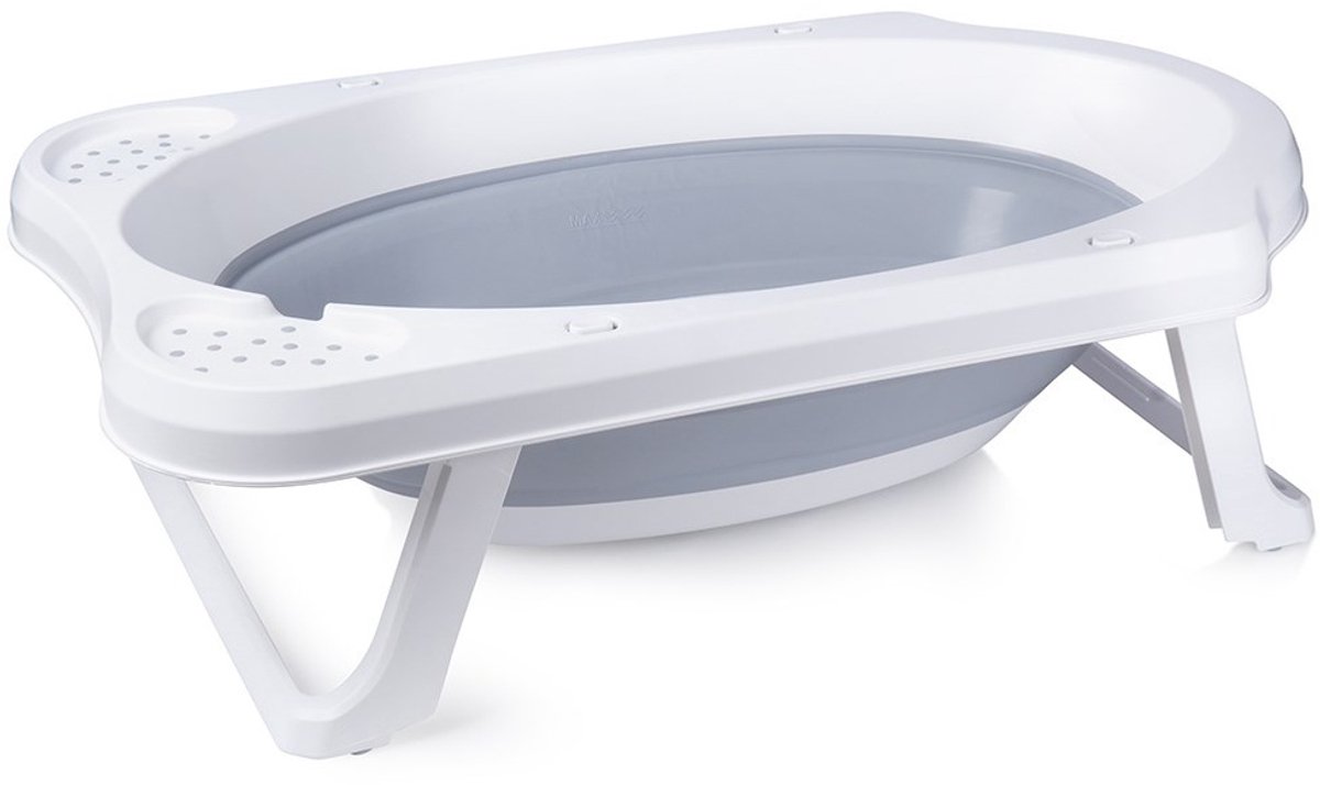 Bathroom - Solutions - Babybadje - inklapbaar - wit - en - grijs