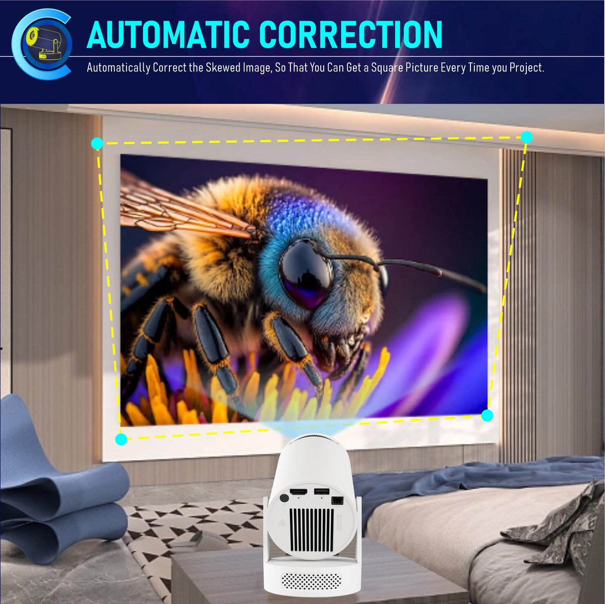 HY300 Smart Projector WiFi 6 thumbnail 2