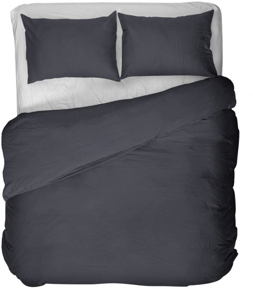 kayori Senju Dekbedovertrek Katoensatijn - 240x200-220 + 2 slopen - Lits-jumeaux - 300TC Premium Hotelkwaliteit - Navy
