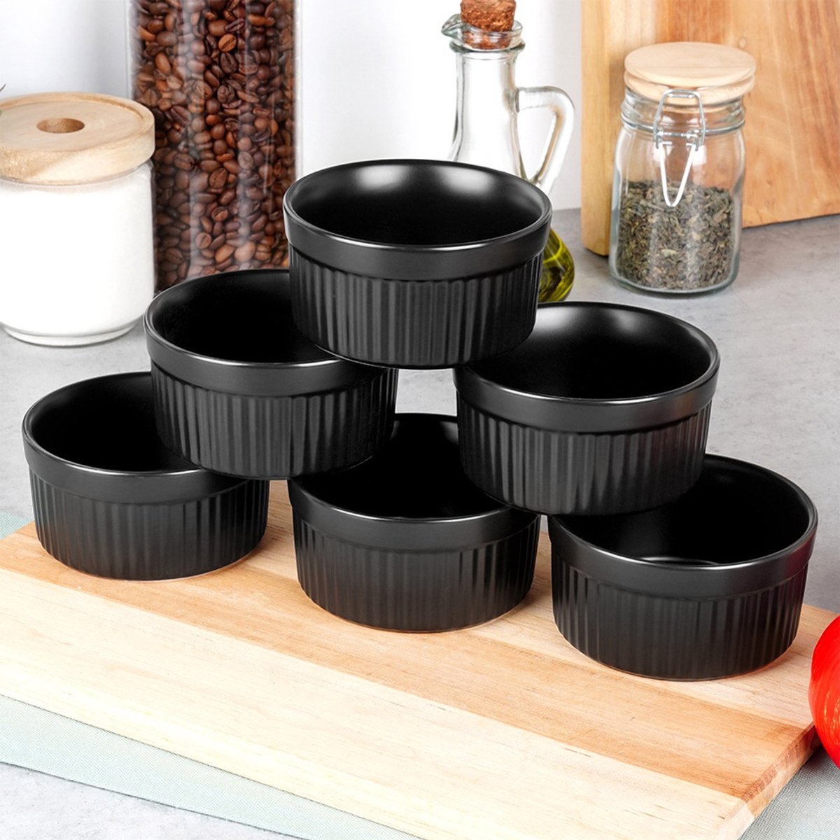 Vilde - Set van Zes - Keramische Schalen - Hittebestendig - 260 ml