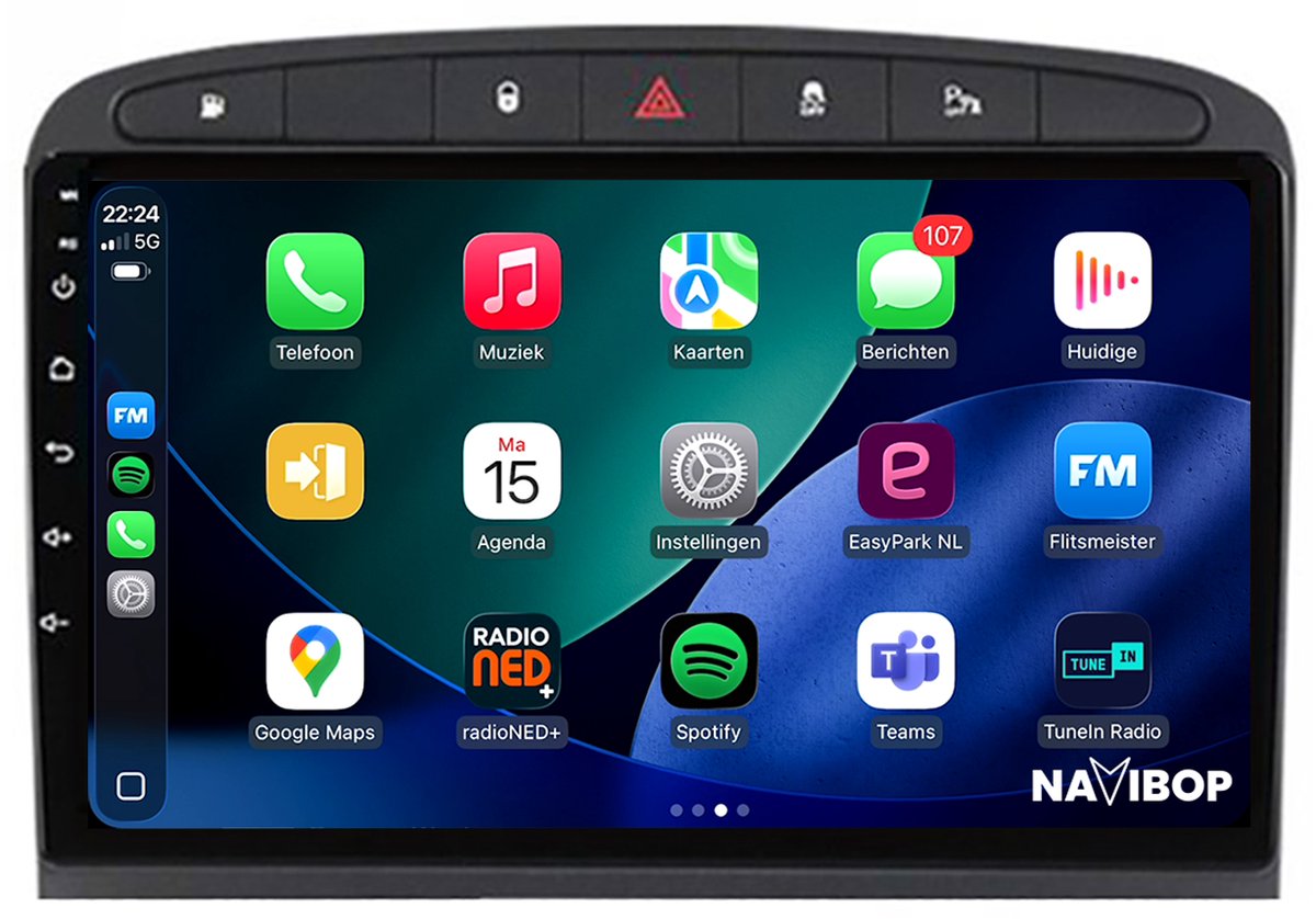 Geschikt voor Peugeot 308 (2007 t/m 2020) | 4+64GB 8-CORE | 9 inch Android 15.0 CarPlay autoradio | Draadloos CarPlay & Android Auto | Externe microfoon & Achteruitrijcamera (AHD) | Bluetooth & WiFi | NAVIBOP NB-4013 | Bouwjaar 2007 t/m 2020