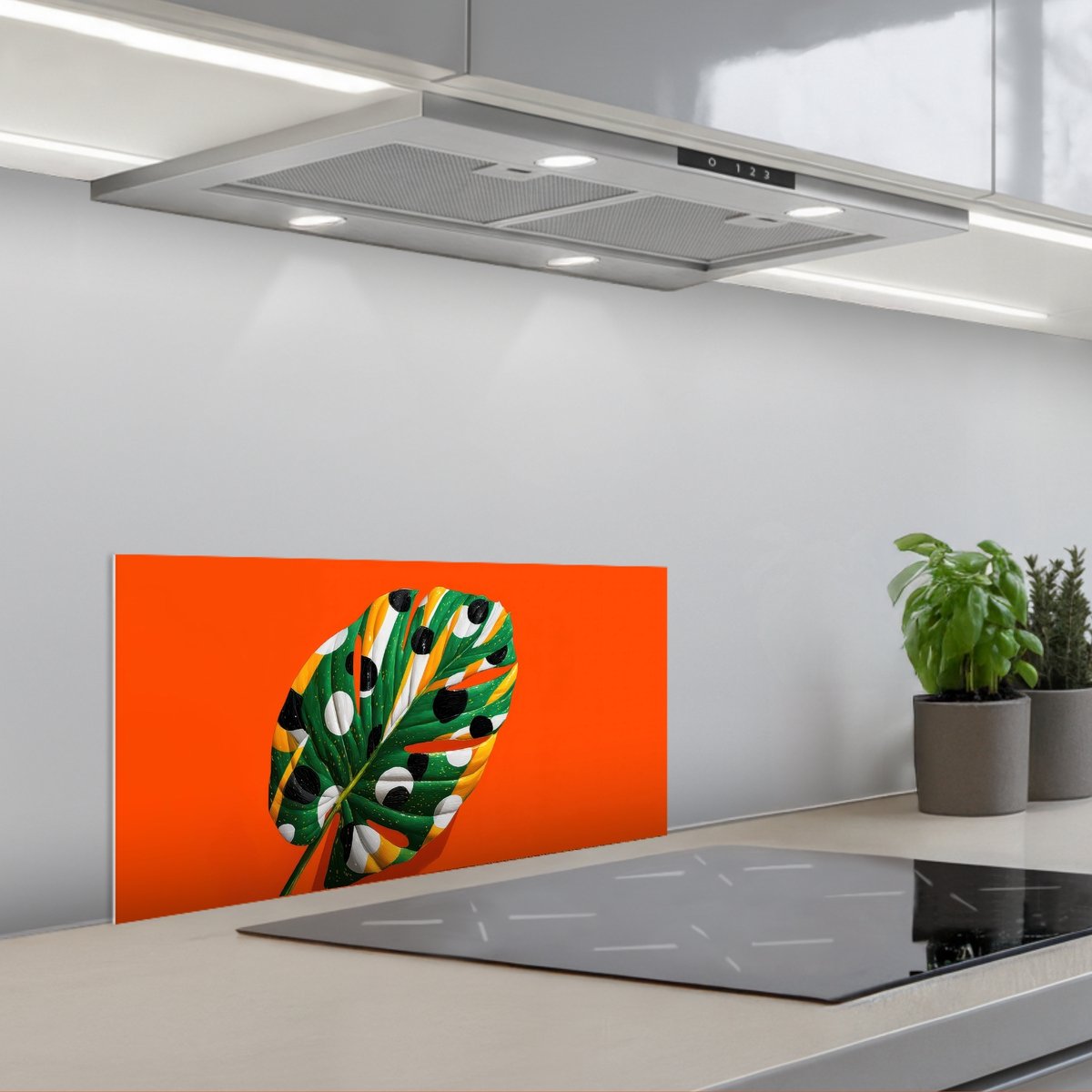 Spatscherm 70x30 cm - Zelfklevende achterwand 3-2 - Keuken muurbeschermer - Spatwand fornuis