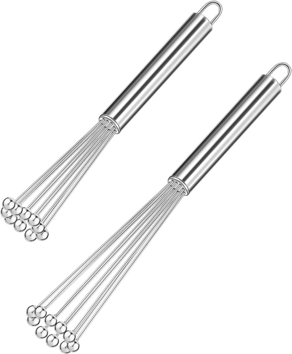 Set van 2 RVS Ballen voor Keuken - Whisk - Kleine Ballen - Roeren (2PCS)