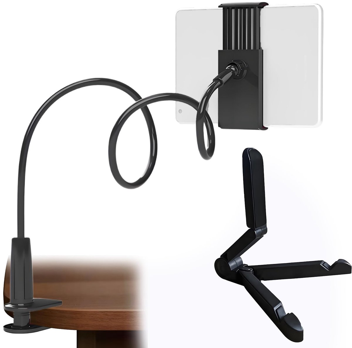 Unyqoos® Verstelbare telefoon- en tablethouder voor bed en bureau met zwanenhals