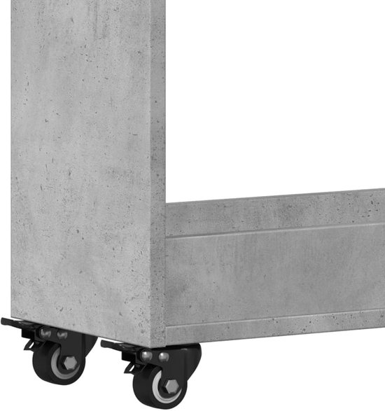 vidaXL Armoire - Armoires - Armoire latérale - Armoire latérale - Armoire à roulettes 60x22x79 bois traité gris béton