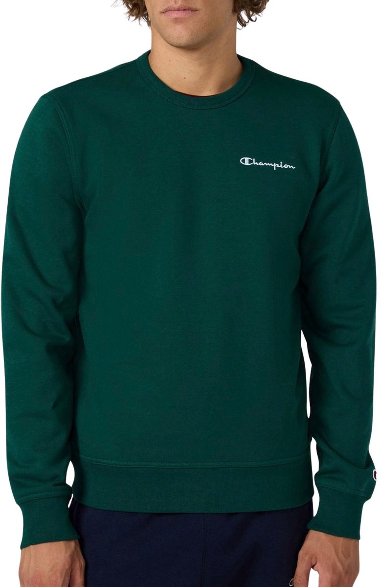 Champion Icons Small Logo Crewneck Sweater Heren Groen