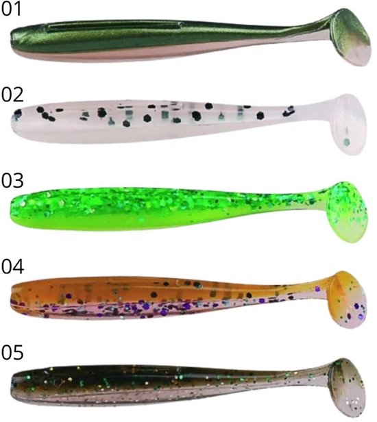 FC's FELIX Softbaits 'Assorti'- 9.0cm - 25 stuks - 5x5 Shads in verschillende kleuren - Shad/Soft Bait - Kunstaas voor Roofvissen - Voordeelpakket van Merkloos — afbeelding 2
