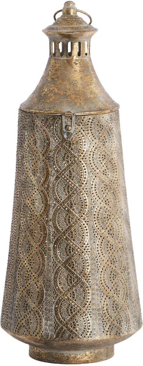 windlicht SANYA in bruin goud – Ø21x53,5 cm