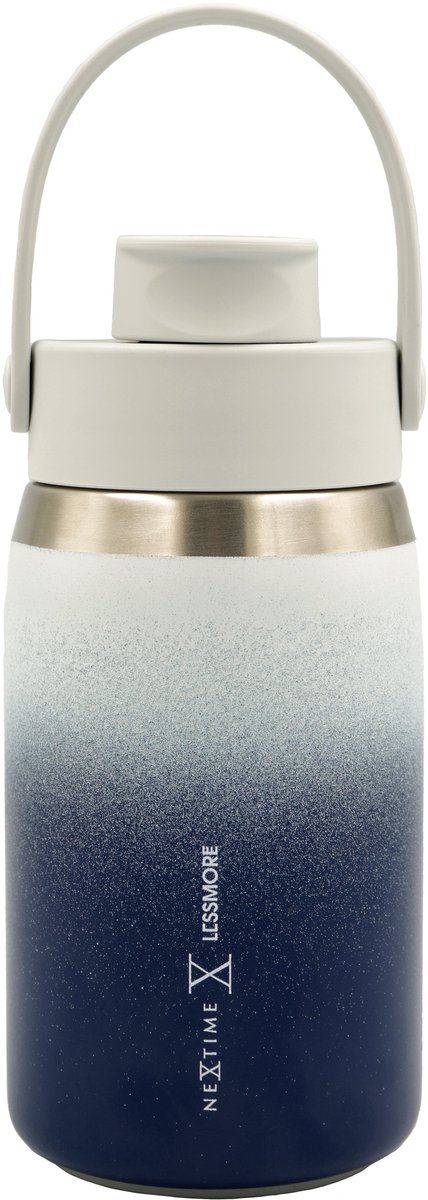 Thermische fles 355ml (12oz)-95% gerecycled roestvrij staal-Midnight Blue 'Canvas fles 12'