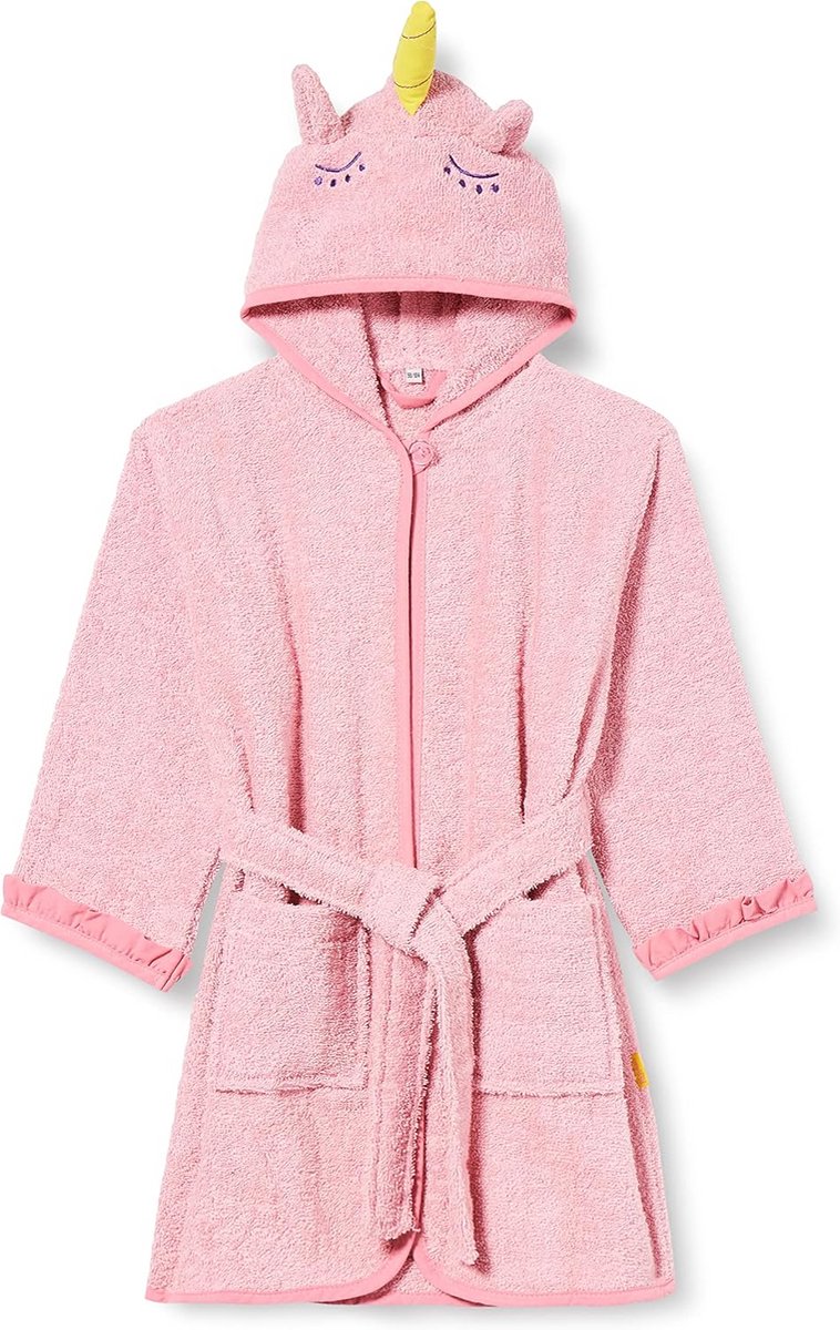 Zachte Kinderbadjas Meisjes Badstof Roze Eenhoorn