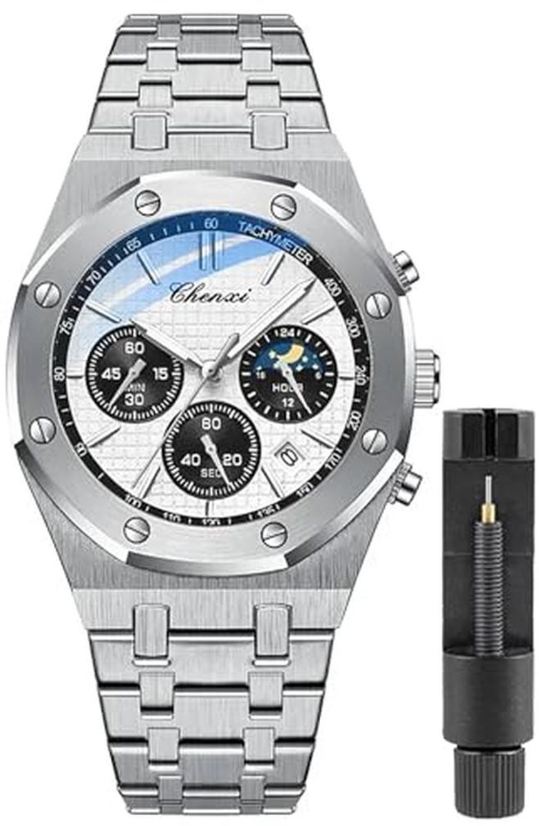 Luxe Heren Chronograaf Horloge - Waterdicht Quartz Met Kalender