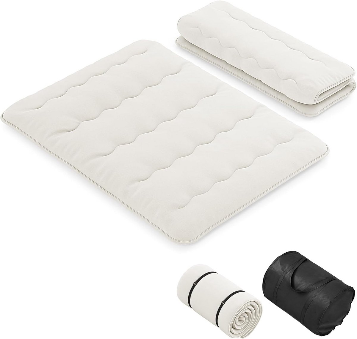 Comfortabele Japanse Futon Matras 140x200 cm - Opvouwbaar en Draagbaar