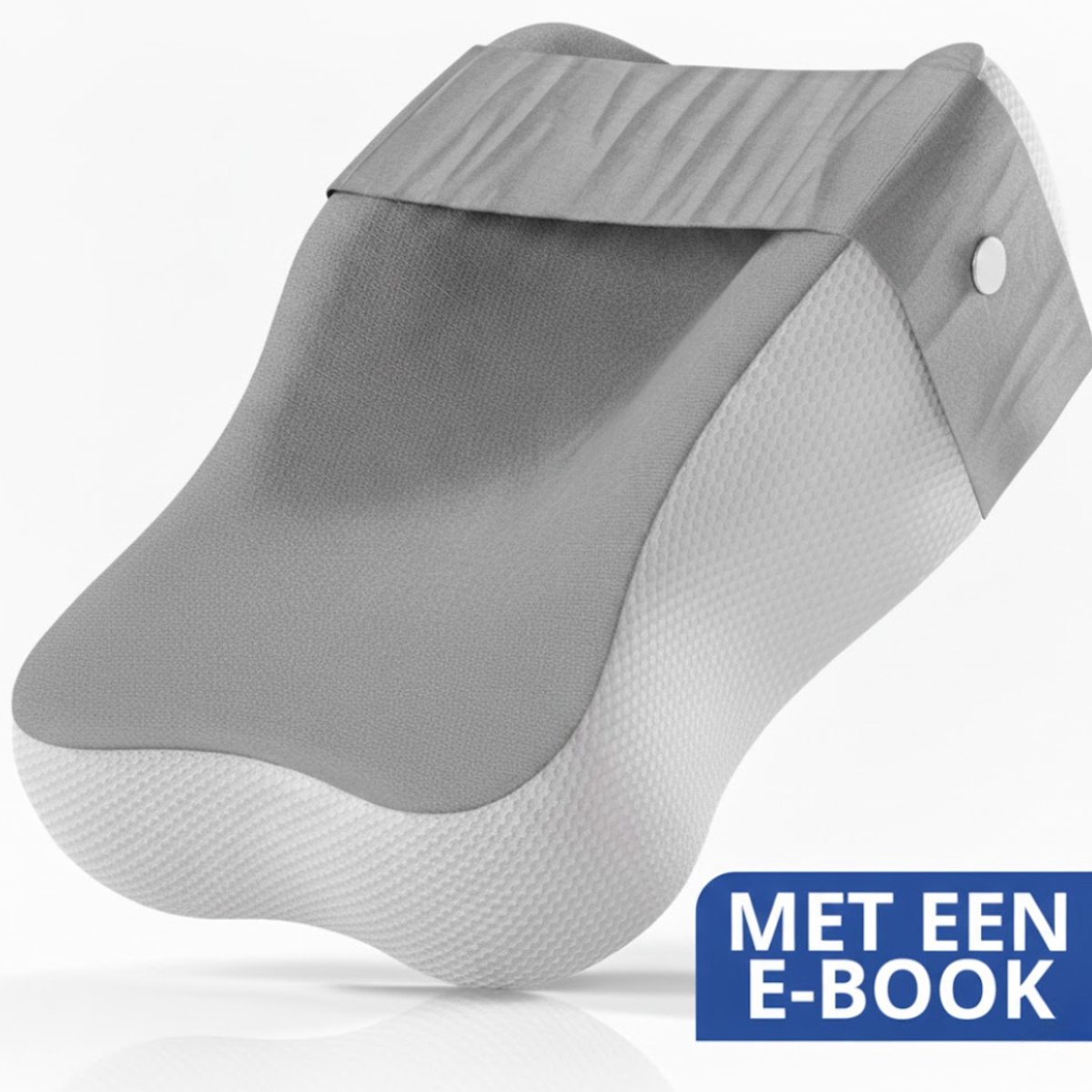 LunaGood® Luxe Kniekussen - Ergonomisch - Incl. E-book - Wit/Grijs