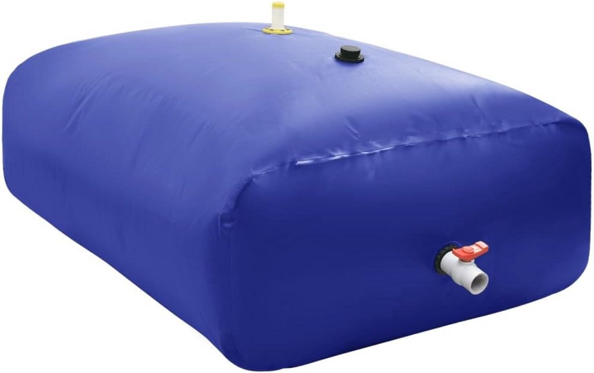 Opvouwbare Watertank met Kraan 2100L PVC Rechthoekig