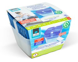Bison AirMax Vochtvreter Luchtontvochtiger voor Huis & Kelder – Vochtvreter / Dehumidifier – Navulbaar Ontvochtigingsapparaat tegen Condens & Schimmel – Huishoudelijke Vochtbestrijding – 450 g (±30 m³) 1 Stuks [B01473]