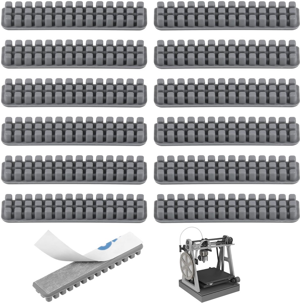 12 Stuks Siliconen Mondstukborstels voor 3D-Printer Hotends