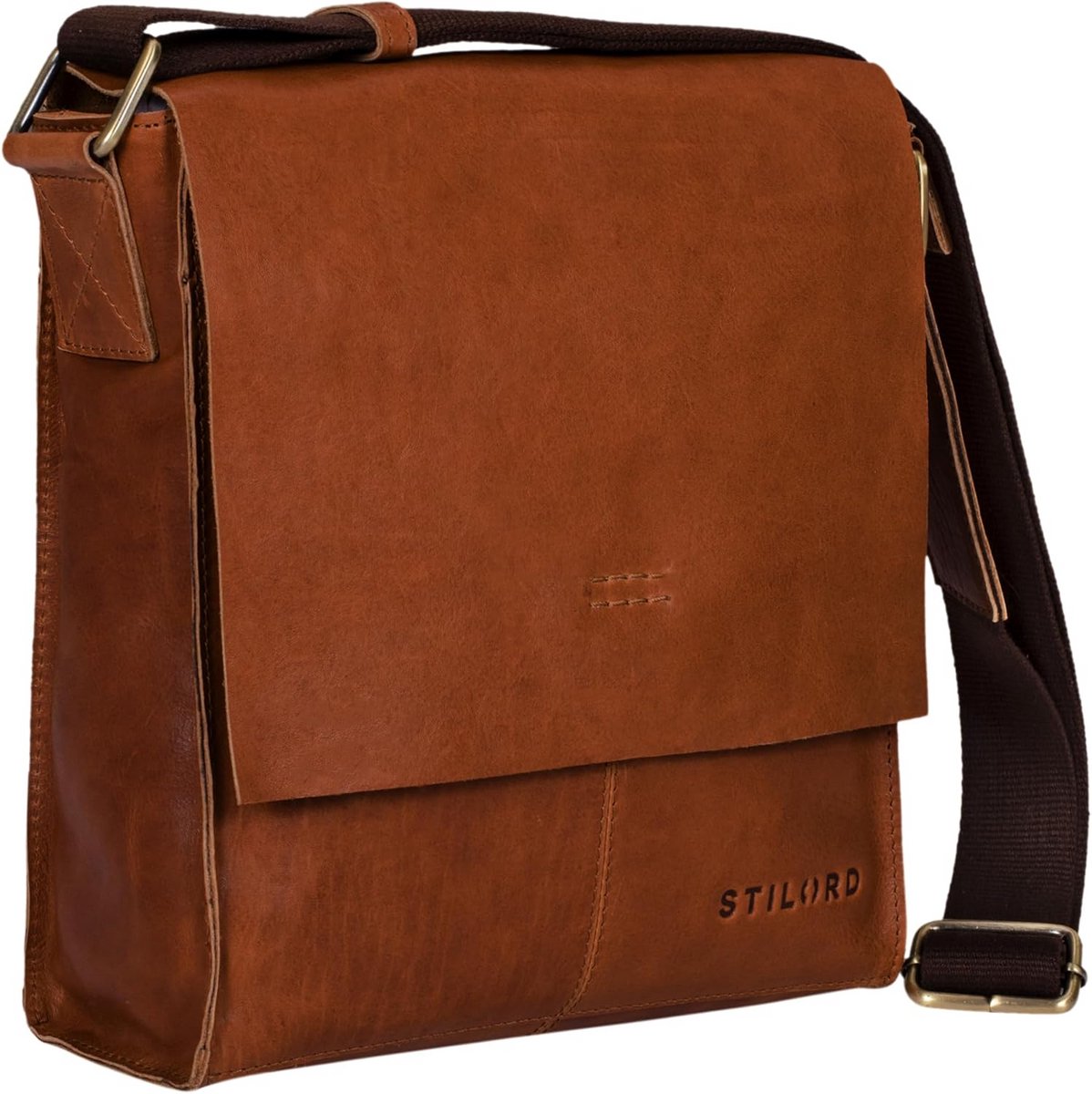 Leren Kleine Sling Bag Heren Vintage Schoudertas A5 Tablet Crossbody Tas