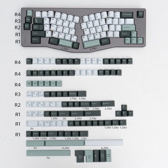 115-Tasten, schwarz, transparent, klar, Tastenkappen, Kristallkeramik, PC-Tastenkappe, RGB, durchscheinend, Tastenkappe, MDA-Profil für MX Switch-Tastatur  7