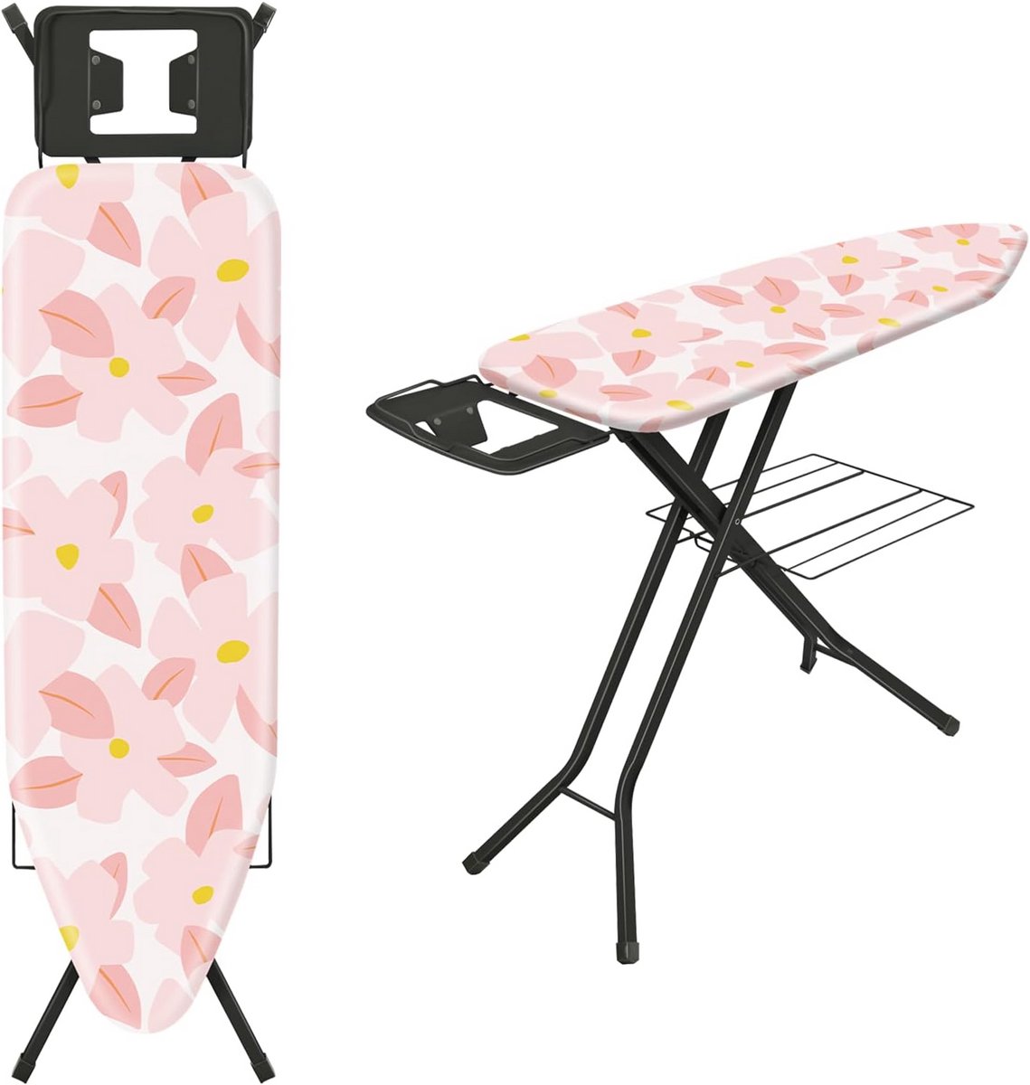 Opvouwbare Strijkplank met Verstelbare Hoogte en Veilige Sluiting - 122 x 38 cm
