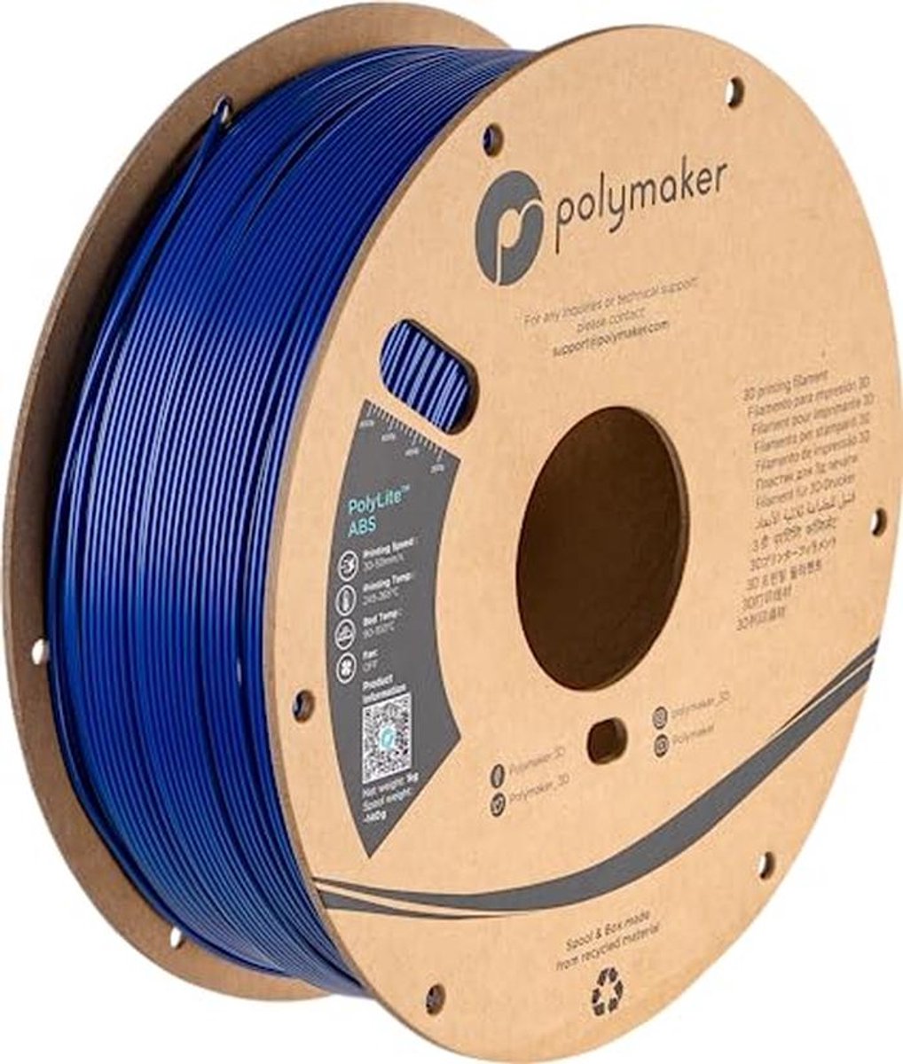 ABS Filament 1.75mm 1000g Blauw - Geruchsarm voor 3D-printers
