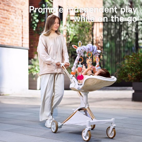 Sander Shop Activity Spiraal kinderwagen speelgoed 0-12 maanden voor bed en kinderstoel van Sander Shop — afbeelding 5