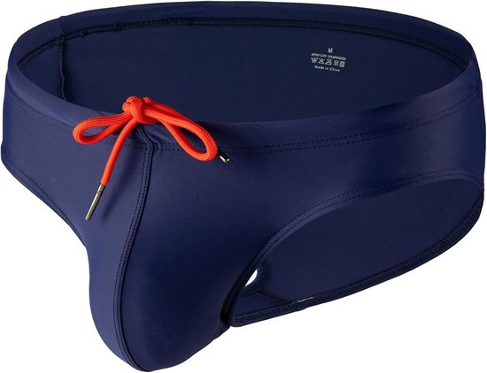 Musclealive Heren slips zachte bikini sexy thong trunks mode ondergoed katoen en spandex, 1 stuks blauw, M