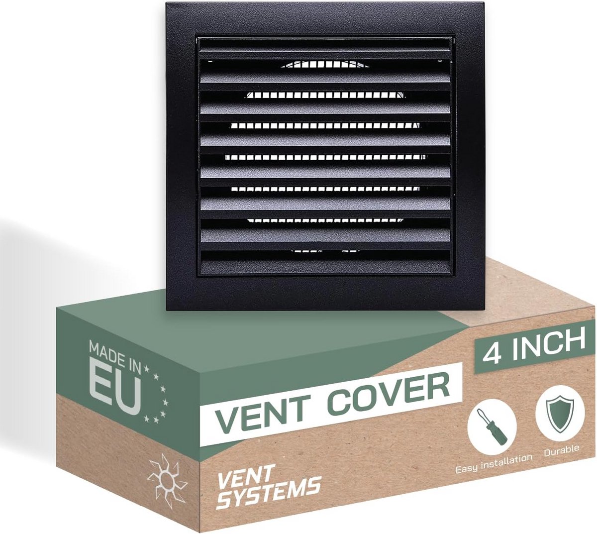 Ventilatie Rooster Buiten Ø100 mm Antraciet - Afdekking Ventilatierooster en Afvoerbuis