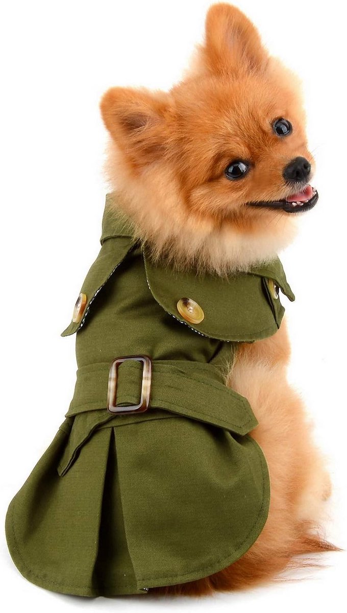 Winddichte Trenchcoat voor Kleine Hond Puppy - Herfst & Winter Kleding