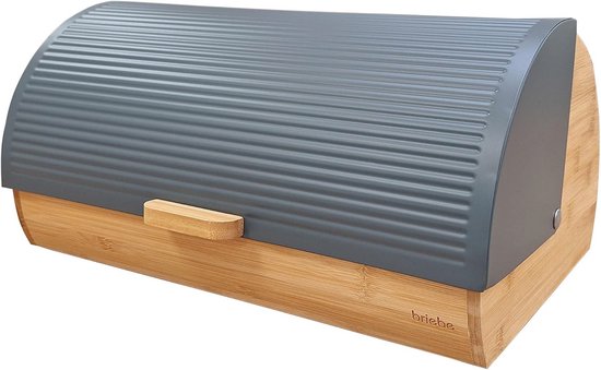 Metalen Broodtrommel, Metalen Oprolbare Bovendeksel Broodopslagcontainer Bak Aanrechthouder Vintage Houder Voor Huis En Keuken, 13,6x9,1x5,7in