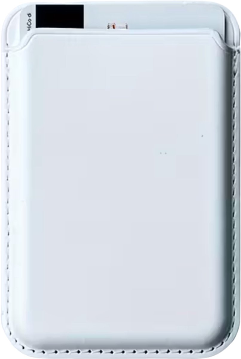 Magnetische Pasjeshouder voor telefoon – Geschikt voor MagSafe – PU-Leren Cardholder – Magnetische Wallet – Wit – Geschikt voor iPhones met MagSafe – 4 season must haves