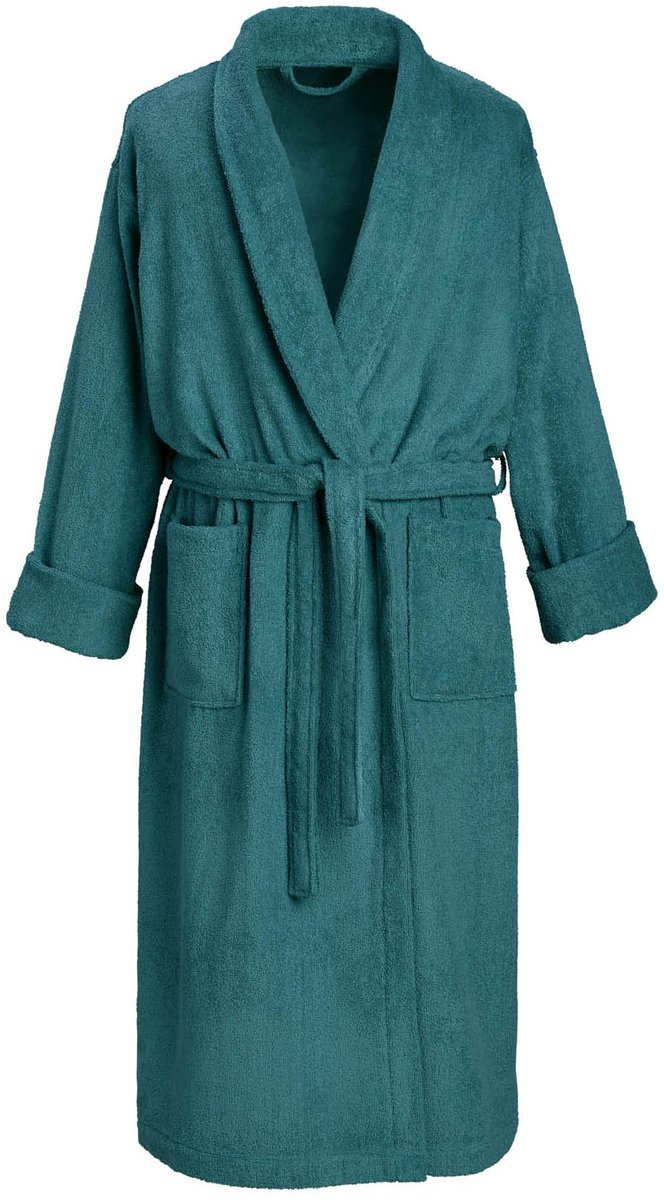 De Witte Lietaer Badjas Etrusk Lake Green - S - Unisex - Katoen - Groen