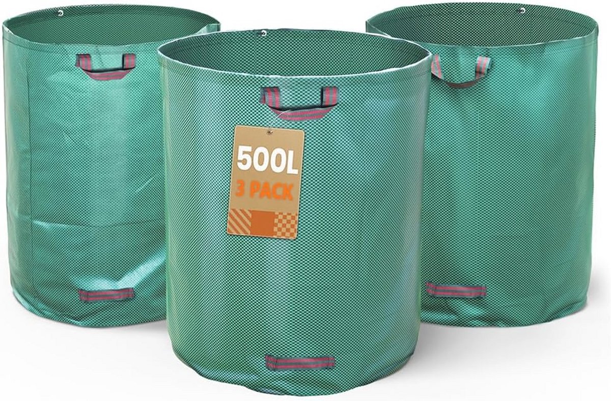 Set van 3 Grote Tuinzakken 500L - Duurzaam en Scheurvast