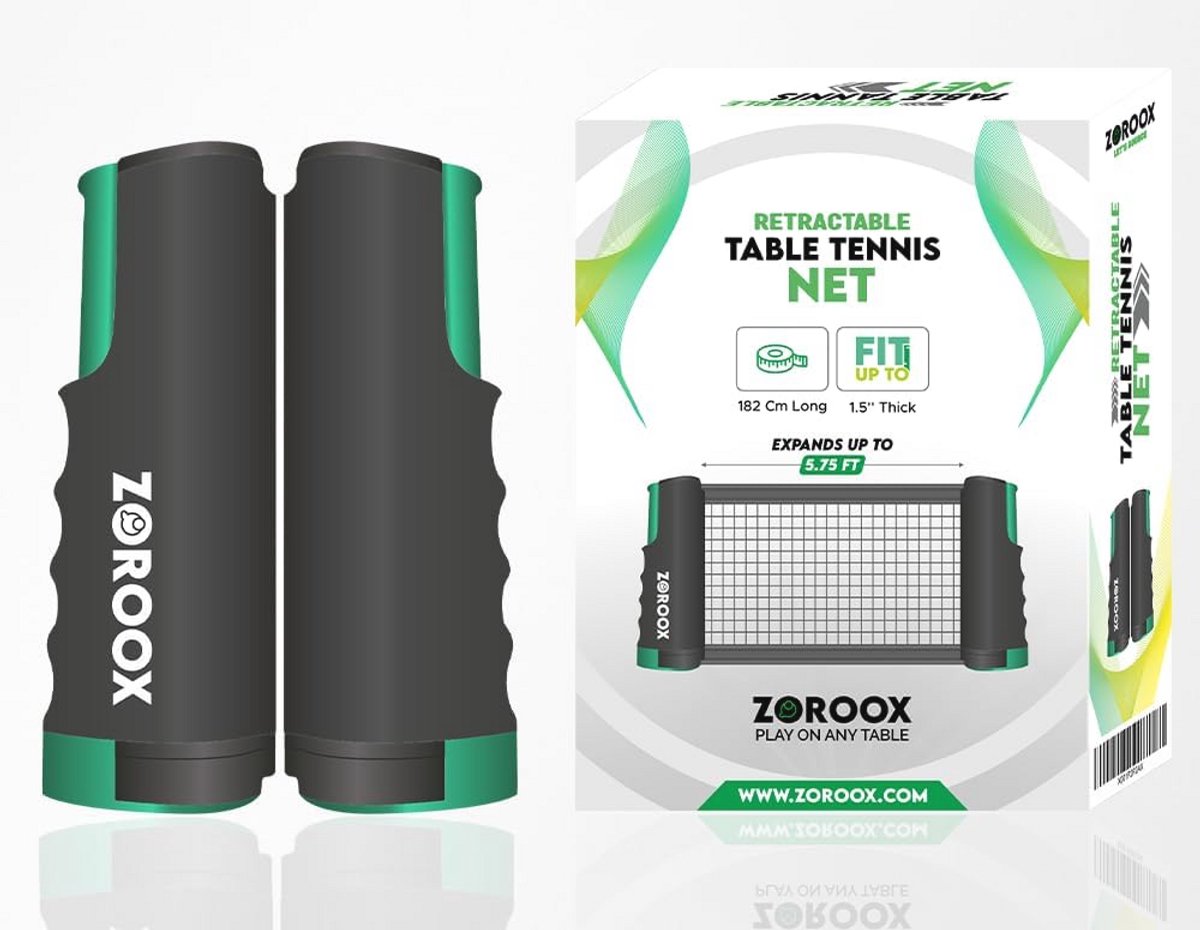 Draagbaar tafeltennisnet - Intrekbaar en eenvoudig te installeren voor elke tafel