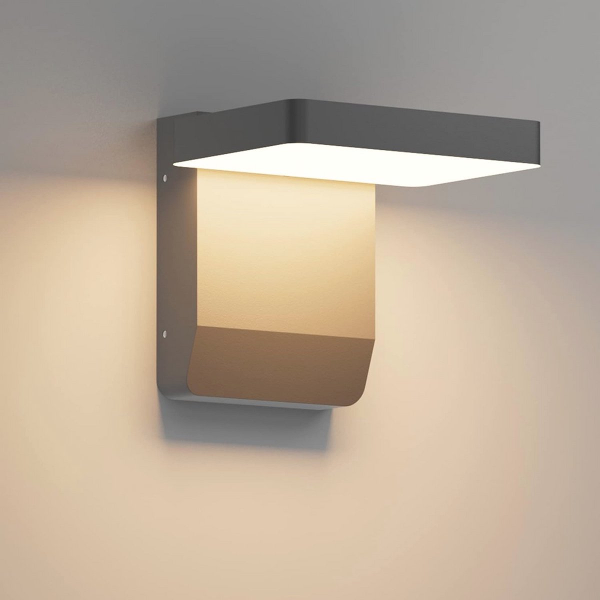 LED Buitenwandlamp 20W met Warm Wit Licht - IP65 Waterdicht voor Balkon, Tuin en Garage