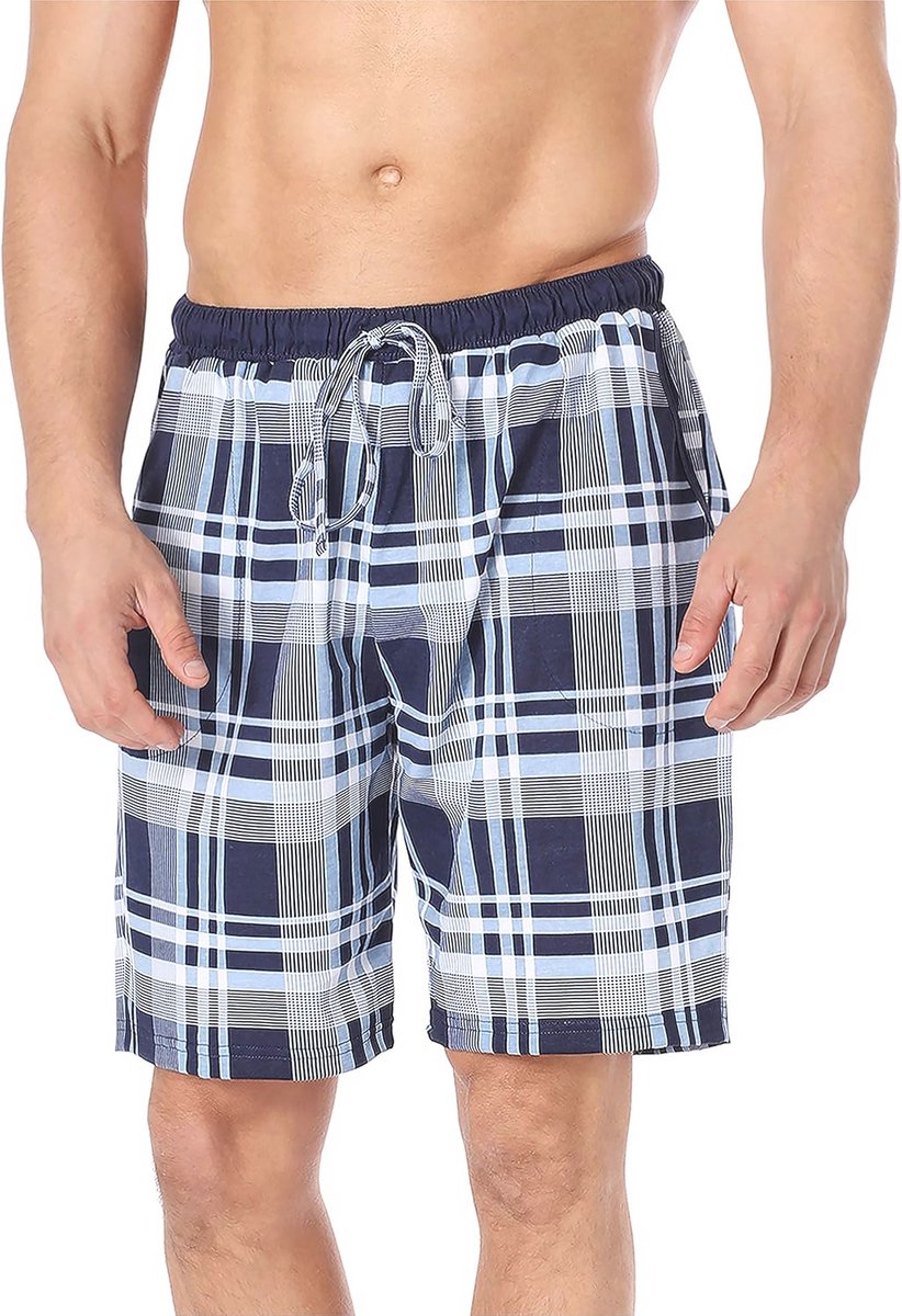 Comfortabele Heren Pyjamashort met Zakken en Elastische Taille