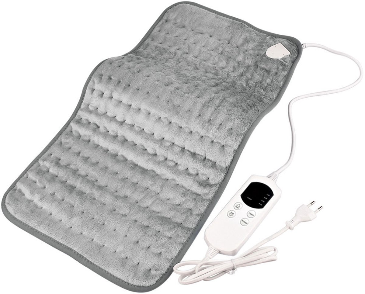 Verwarmend Kussen, 30 x 60 cm Elektrisch Verwarmend Kussen met Automatisch Uitschakelen en 6 Temperatuurniveaus, veiliges Verwarmend Kussen met 4 Timers