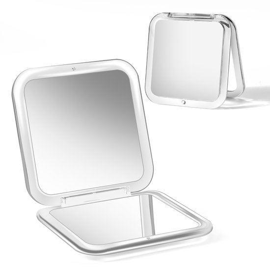 Miroir de maquillage pliable YONO - Grossissement x1 et x30 - Mini miroir grossissant - Miroir de poche - Format voyage
