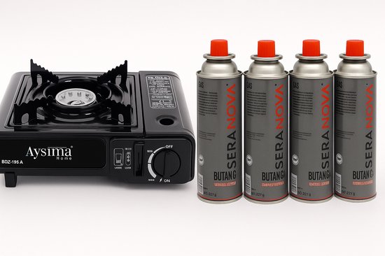 Aysima - Camping kooktoestel 1 pit - Met koffeR - Serie 2