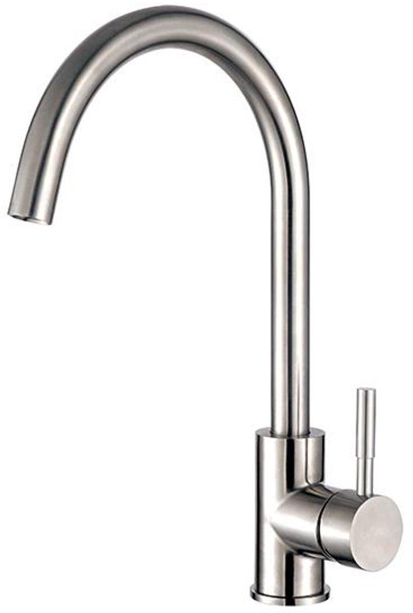 Hudor Keukenkraan KF811CP Geborsteld Nikkel - Eas Collectie Keuken Kraan - Draaibare Uitloop - Waterbesparend