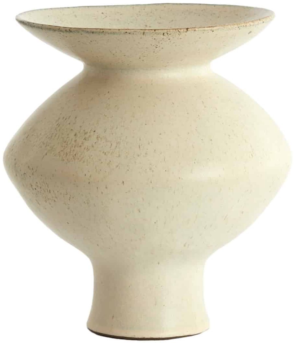 Light & Living Vaas Ajuda - Wit - 25,5x25,5x29cm - Keramiek - Bohemian - Bloemenvaas - Woondecoratie - Decoratieve vaas voor woonkamer of slaapkamer
