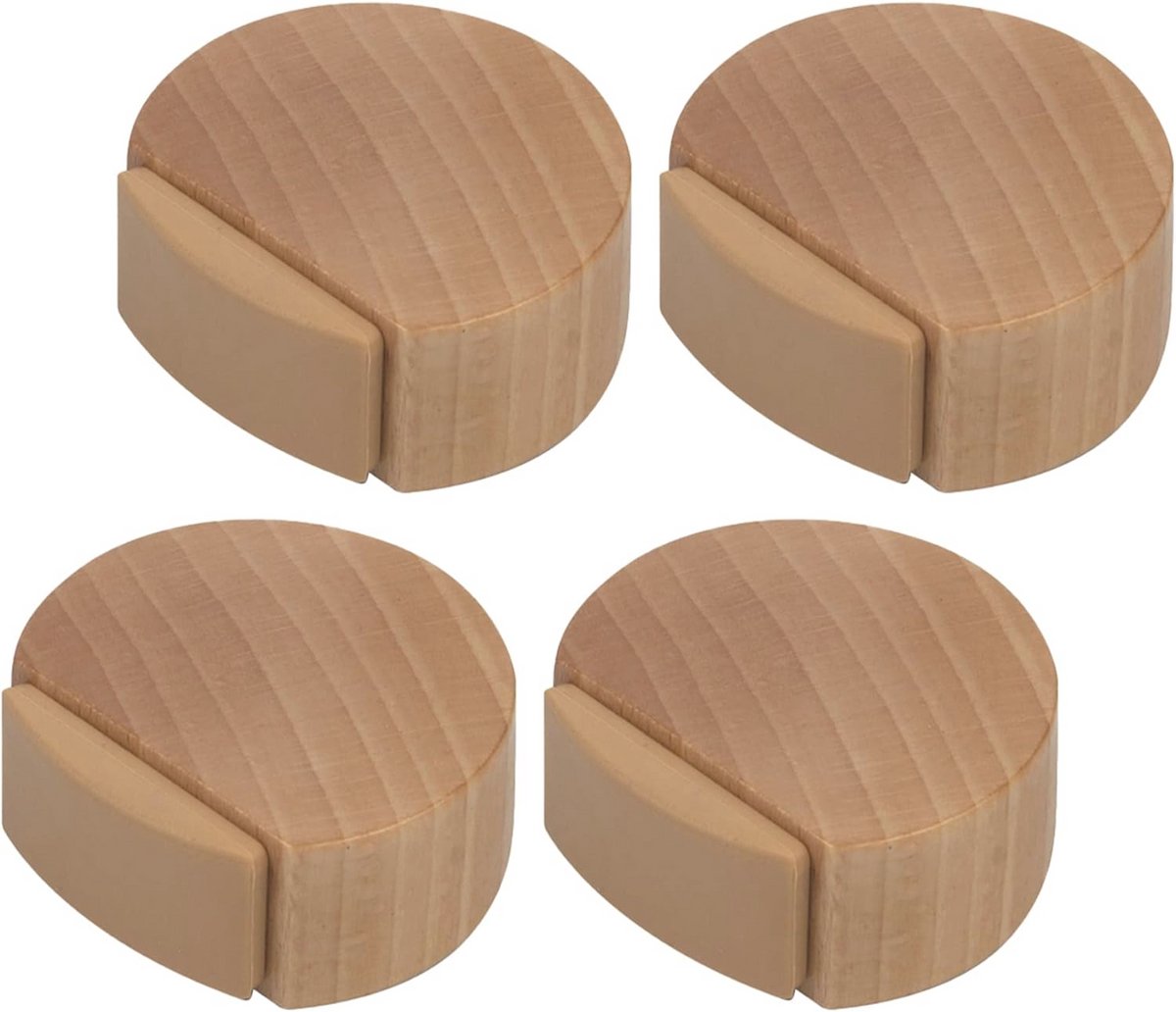 Deurstopper - Houten Vloerstoppers - Discreet en Elegant - 4 Stuks