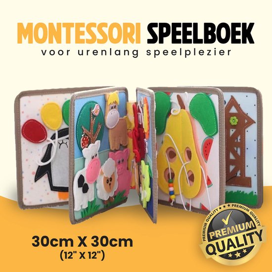 Kiddel XL Busy Board Hert - Montessori speelgoed Speelboek voor Kinderen - Educatief Activiteitenboek - Motoriek & Creatief Spel - Vanaf 2 jaar van Merkloos — afbeelding 4