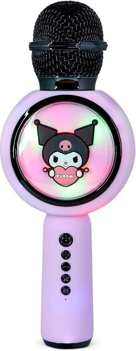 Kuromi - draadloze karaoke microfoon voor kinderen - oplichtend LED display - speaker - stemvervorming