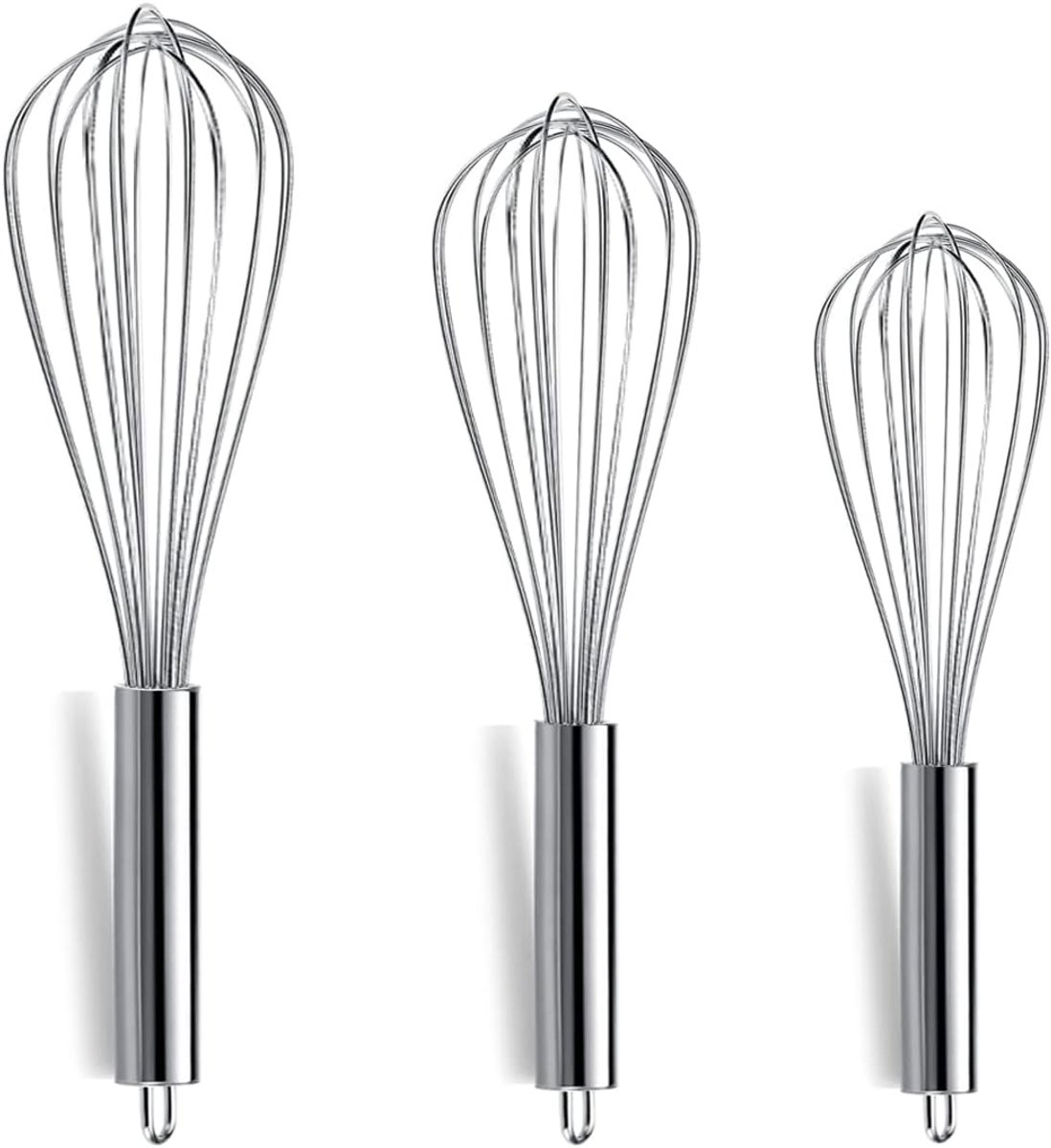 3 Pack RVS Gardes 8", 10", 12", Draad Garde Set Keuken Garde (Pack van 3)