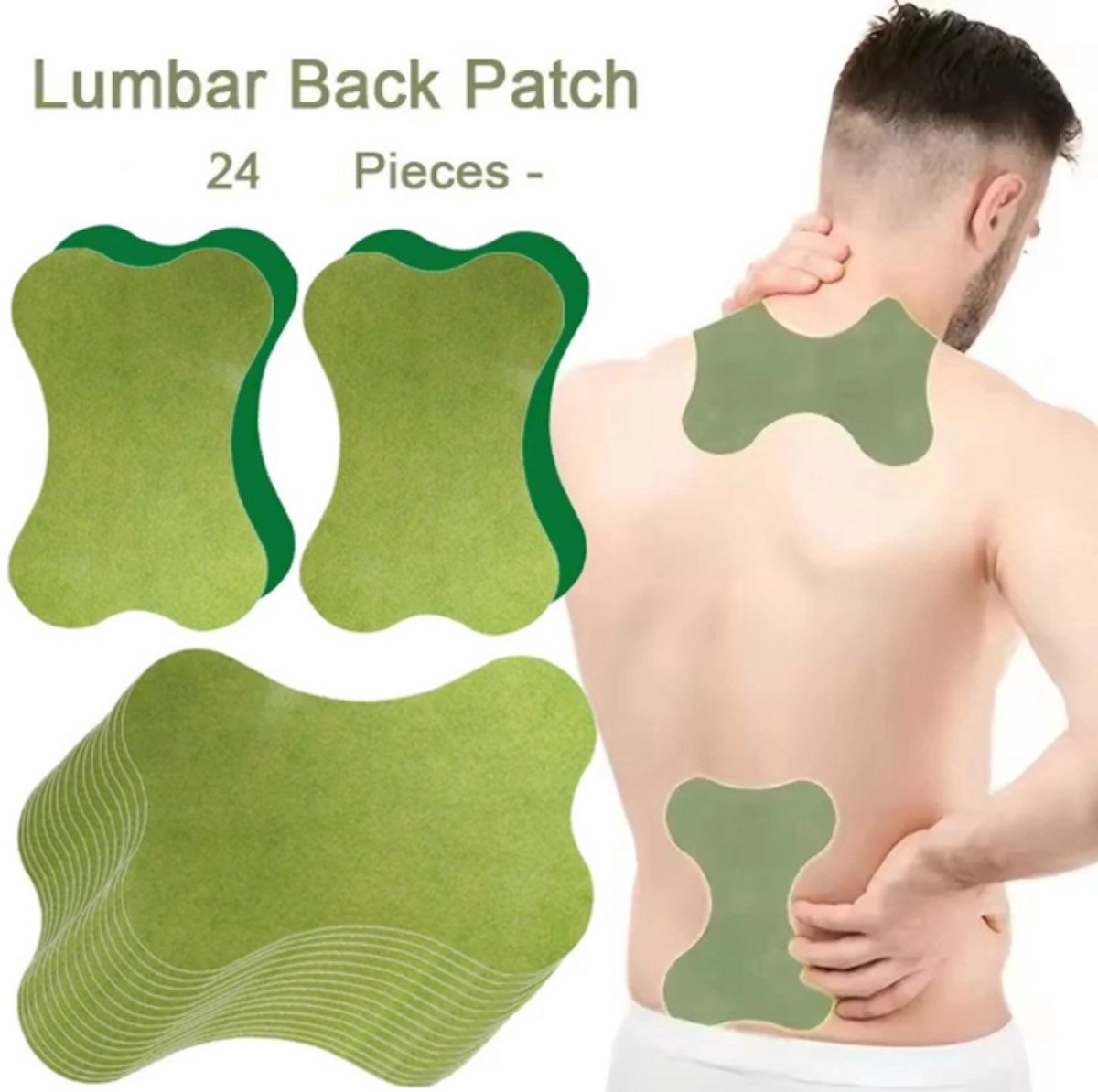 24 Stuks Zelfopwarmende Lumbale Wervel Patch voor Rugpijn, Yoga & Hardlopen - Geschikt voor Het Hele Lichaam, Verlicht Spierpijn en Stijve Gewrichten
