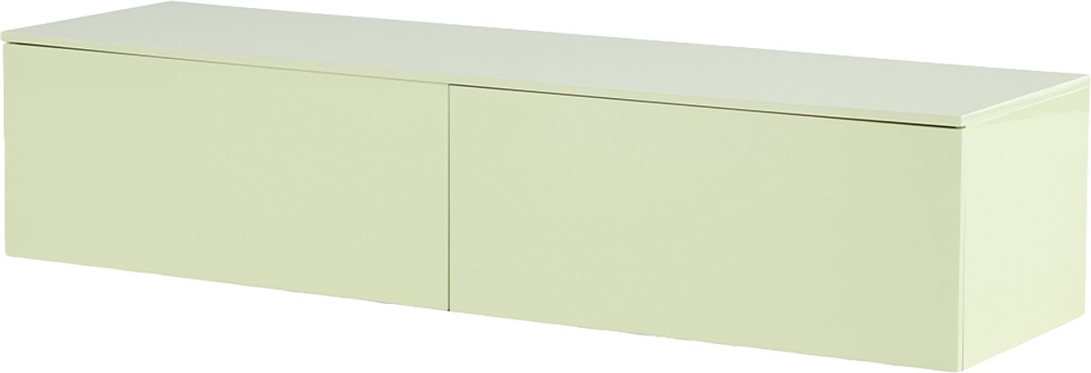 Nest living Fieke Tv Meubel Licht Groen - Hout - Ladekast - Ophangbaar - Kleurrijk - 160 x 35 cm