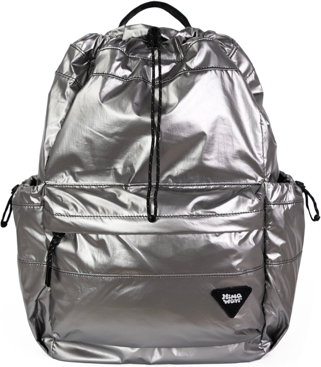 Himawari Silver M-rugzak - waterbestendig, 14-inch laptopcompartiment, stijlvol zilver