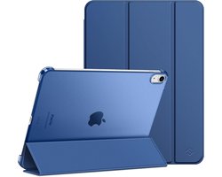 Geschikt voor Apple iPad Air 11 inch M4/M3/M2 2026/2025/2024 - Ultra Dun - Matte Transparante Achterkant - Automatische Slaap/Waak Functie - Book Case Tablethoes - Marineblauw